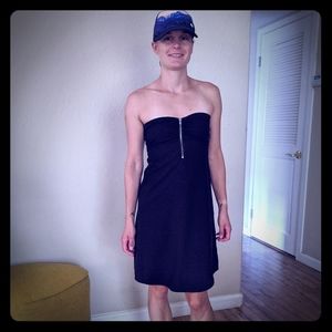 Roxy strapless black dress.